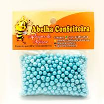 Mini Confeito - Pérolas Azul P - 60 gramas - Abelha Confeiteira - Rizzo