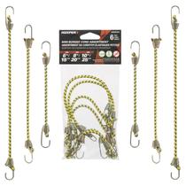 Mini conjunto Bungee Cords KEEPER de 6, 15 cm a 25 cm, à prova de intempéries Mini conjunto Bungee Cords KEEPER de 6, 15 cm a 25 cm, à prova de intempéries