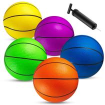 Mini conjunto de basquete Bedwina de 6 polegadas para crianças com bomba manual (pacote com 5)