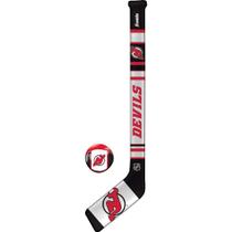 Mini conjunto de bastões de hóquei macios Franklin Sports New Jersey Devils