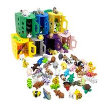 Mini conjunto de bonecos de animais, 10 peças de brinquedo fofo de animais impresso em 3D
