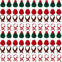 Mini Conjunto de Chapéus e Lenços de Natal NSBELL para Artesanato (100 unidades) Mini Conjunto de Chapéus e Lenços de Natal NSBELL para Artesanato (100 unidades)
