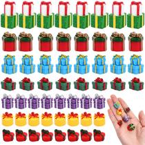 Mini conjunto de enfeites de resina de Natal, 56 unidades DTOFOOT Mini conjunto de enfeites de resina de Natal, 56 unidades DTOFOOT
