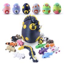 Mini conjunto de estatuetas de animais HyBais Mystery impresso em 3D com ovo Mini conjunto de estatuetas de animais HyBais Mystery impresso em 3D com ovo