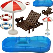 Mini conjunto de piscina NOLITOY com anel de natação e cadeira Mini conjunto de piscina NOLITOY com anel de natação e cadeira