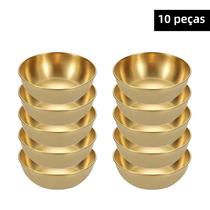 Mini Conjunto De Pratos De Molho De Aço Inoxidável Com 10 Pires Redondos De Tempero, Pratos Pequenos