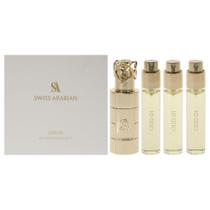 Mini conjunto de presentes Perfume Swiss Arabian Oud 01, 4 peças, 3 x 10 ml, unissex Mini conjunto de presentes Perfume Swiss Arabian Oud 01, 4 peças, 3 x 10 ml, unissex