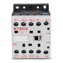 Mini Contator 6A 24V 3Na + 1Na Auxiliar SC06A10B30 Steck