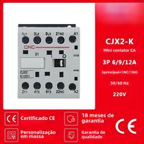 Mini Contator CA CNC 3P 3main 1NO 1NC Tensão Da Bobina 220V 50/60Hz 6A 9A 12A Trilho Din