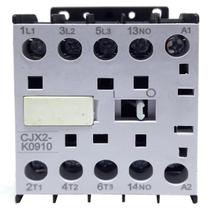 Mini contator tripolar cjx2-k 0910 1na 110v 9a