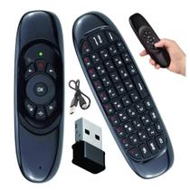 Mini Controle Com Teclado Air Mouse Para Smart Tv Ou Pc