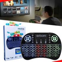 Mini Controle Led Teclado Sem Fio Smart Tv Box Netflix Cor Do Teclado Preto - ALTOX