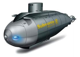 Mini controle remoto RC Submarine Boat 2.4G para crianças