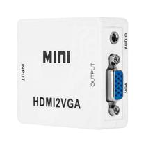 Mini Conversor Adaptador HDMI p/ VGA Áuvio Vídeo Computador