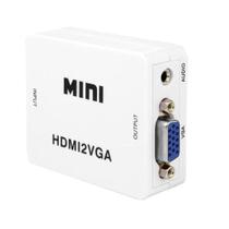 Mini Conversor Adaptador HDMI para VGA + Áudio Mini Conversor Adaptador HDMI para VGA + Áudio