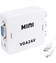 Mini Conversor Adaptador Vga Para Áudio E Vídeo Av Rca Mini Conversor Adaptador Vga Para Áudio E Vídeo Av Rca