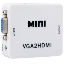 Mini Conversor Adaptador Vga Para Hdmi Com Áudio 1080p