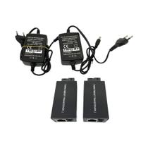 Mini Conversor De Mídia Óptica Gigabit 1000Mbps SC Para RJ45 Ethernet Switch 20Km Com Fonte De