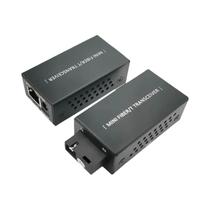 Mini Conversor De Mídia Óptica Gigabit 1000Mbps SC Para RJ45 Switch Ethernet 20Km Alimentação EU