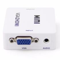 Mini Conversor HD Vídeo VGA x HDMI VGA2HDMI J-4114 (VGA PARA HDMI)