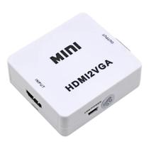 Mini Conversor Hdmi Para Vga Full Hd Com Áudio