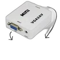 Mini Conversor Vga Para Av Rca Áudio E Vídeo - Vga2Av