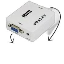 Mini Conversor Vga Para Av Rca Áudio E Vídeo - Vga2Av