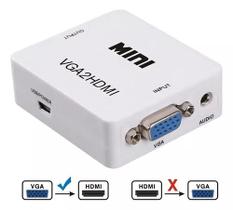 Mini Conversor Vga Para Hdmi 1080p C/ Áudio