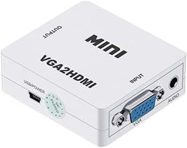 Mini Conversor vga Para hdmi 1080p Full HD Com Áudio