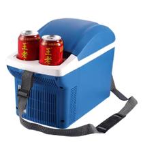 Mini cooler 8 litros geladeira portatil 12v refrigera e aquece frigobar 2 em 1