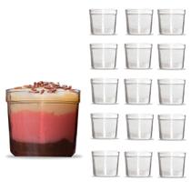 Mini Copo 5x5cm Transparente 55ml Doce Festa 24 Peças