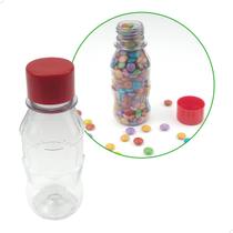 Mini Coquinha Garrafinha 100ml (10un) Garrafinha com Tampa Vermelha para Lembrancinhas de Festas