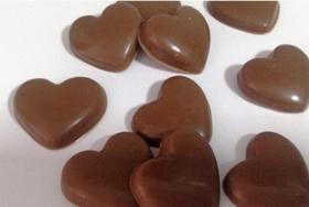 Mini coração de chocolate 24 uni
