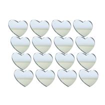 : Mini Coração Em Acrílico Espelhado Kit 50 Pçs