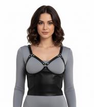 Mini corselet vazado CP006 Couro Legítimo