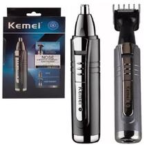 Mini Cortador Barba Nariz Bigode Kemei Recarregável