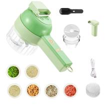 Mini Cortador de Vegetais 4 em 1 Elétrico e Recarregável USB Mini Cortador de Vegetais 4 em 1 Elétrico e Recarregável USB