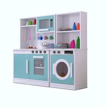 Mini Cozinha de Brinquedo Menta C/ Lavadora de Roupas MDF - Mc Barreto