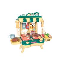 Mini cozinha divertida 34 pçs verde casa encantada brinquedo
