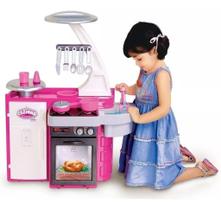 Mini Cozinha Infantil Armário Pia Fogão Geladeira Completa