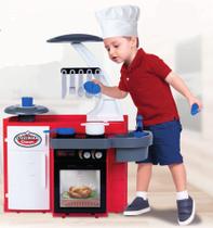 Mini Cozinha Infantil Armário Pia Fogão Geladeira Completa - Cotiplás