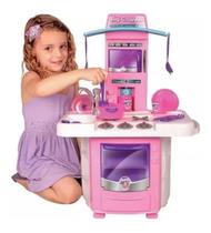Mini Cozinha Infantil Big Star Fogão Com Acessórios Sai Água
