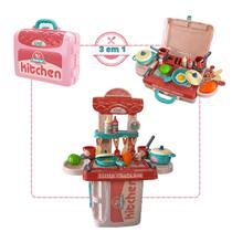 Mini Cozinha Infantil Completa 3 em 1 com Maleta Portátil Mini Cozinha Infantil Completa 3 em 1 com Maleta Portátil