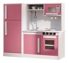 Mini Cozinha Infantil Encanto 100% MDF com Geladeira Refrigerador, Pia, Fogão, Nicho e Microondas Mini Cozinha Infantil Encanto 100% MDF com Geladeira Refrigerador, Pia, Fogão, Nicho e Microondas