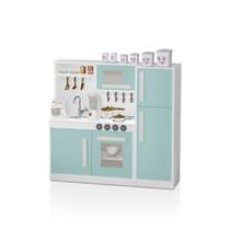 Mini Cozinha Infantil Fogão e Geladeira Verde Completa MDF - Potente Móveis