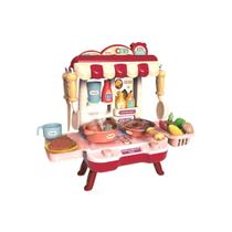 Mini Cozinha Infantil Kit Completa Menina Brinquedo Fogão