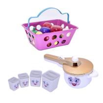 Mini Cozinha Infantil Menina Princesa Potinhos 18Peças