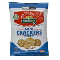 Mini Crackers Sem Glúten, Vegano Manteiga Natural Life 70g