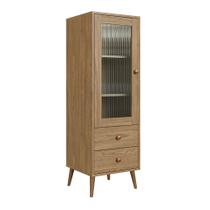 Mini Cristaleira Vêneto 2 Gavetas - Marrom