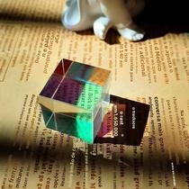 Mini Cubo De Prisma Mágico Hexaédrica Cristal Vidro Óptico Design Dicroico Divisor Combinador RGB